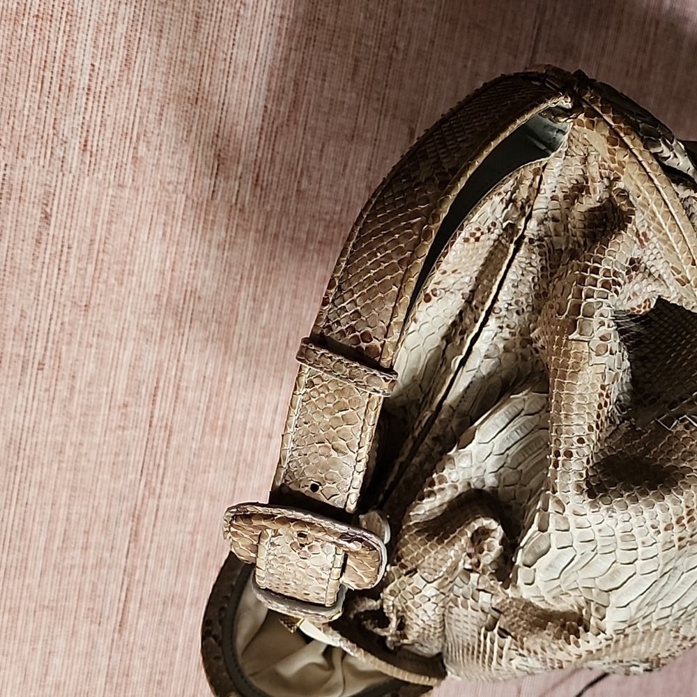 Bottega Veneta Leather Limited Edition Hobo Pytho… - image 3